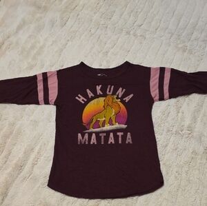Disney Hakuna Matata Shirt - Maroon and Pink